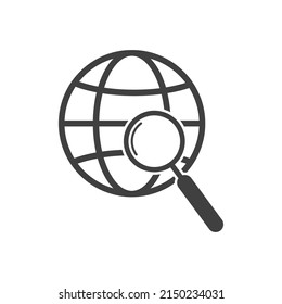 web search icon vector. simple flat template