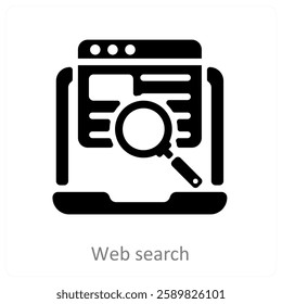 Web Search and internet icon concept