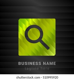 Web search Lime Green and Black silk fashion premium icon / Logo