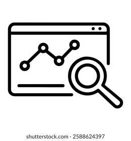Web Search Metrics and SEO Performance Icon