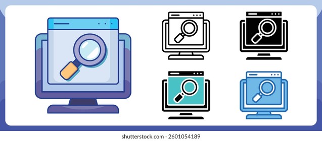 Web Search Multi Style Icon, Digital Marketing