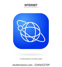 Web search symbol. Internet icon. Go to web icon. Http address sign. Globe network www website icon with isolated white background for UI UX mobile app