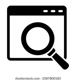 Web Search Vector Glyph Icon Vector Design