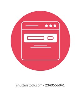 Web search Vector Icon with trendy background colors that can easily edit or modify

