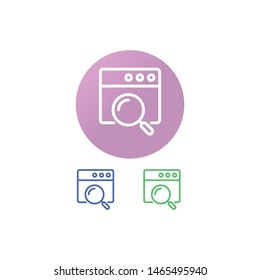 Web Search Vector Illustration, outline icon. EPS 10