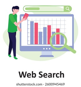 web search Vector Illustration Which can easily modify or edit

