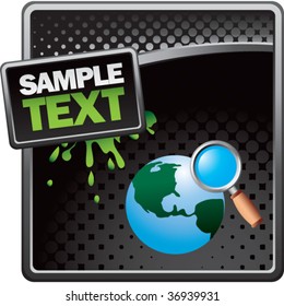 web searching black halftone advertisement