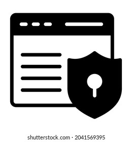 web security black filled line design, SEO and web flat design for mobile concepts and web apps. Collection of modern infographic logo and pictogram.