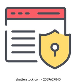 web security flat line design, SEO and web flat design for mobile concepts and web apps. Collection of modern infographic logo and pictogram.