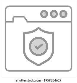 web security icon modern illustration