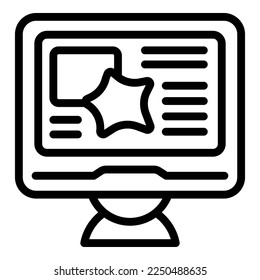 Web security icon outline vector. Cyber crime. Email computer