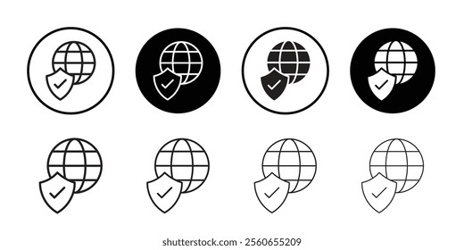 Web Security icon Outline vector for web ui