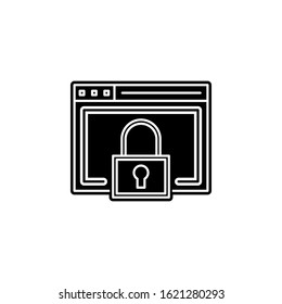 web security icon. Simple glyph, flat vector of seo and web optimization icons for ui and ux, website or mobile application