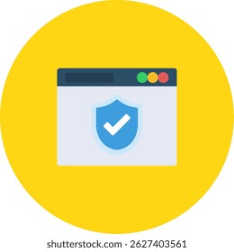 Símbolo Artístico de Ícone de Segurança da Web