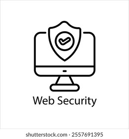 Web Security Icon Symbol vector graphics.