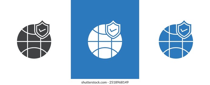 Web Security icon thin line illustration