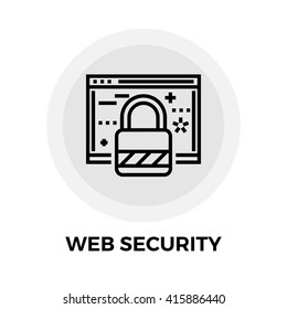 Web Security icon vector. Flat icon isolated on the white background. Editable EPS file. Vector illustration.
