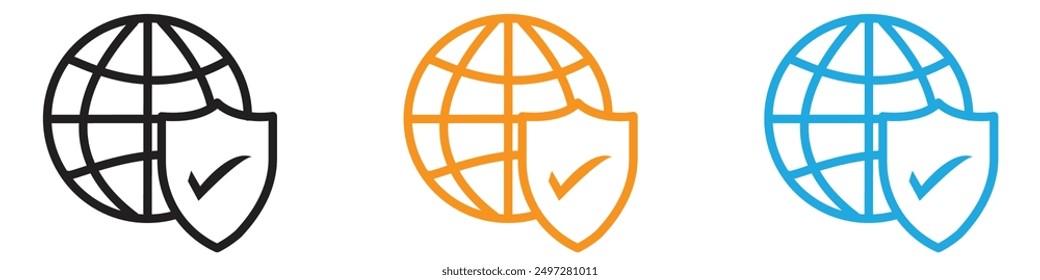 Web Security icon vector logo set collection for web app ui