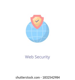 Web Security icon in vector. Logotype