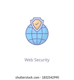 Web Security icon in vector. Logotype