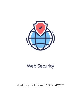 Web Security icon in vector. Logotype