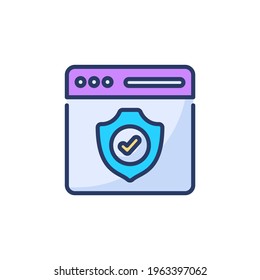 Web Security icon in vector. Logotype