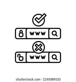 Web Security icon in vector. Logotype