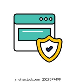 web security icon with white background vector stock illustration