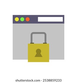 Web security illustrated on white background