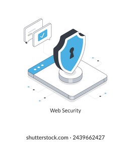 Ilustración de stock isométrica de Web Security. Ilustración de archivo EPS.