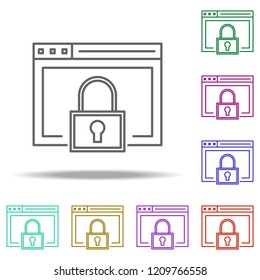 web security line icon. Elements of SEO & WEB OPTIMIZATION in multi color style icons. Simple icon for websites, web design, mobile app, info graphics