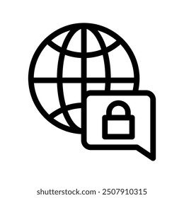 web security line icon illustration vector graphic. Simple element illustration vector graphic, suitable for app, websites, and presentations isolated on white background