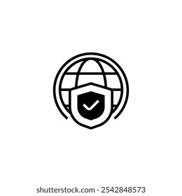 Web security line icon. linear style sign for mobile concept and web design. Outline vector icon.