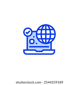 Web security line icon. linear style sign for mobile concept and web design. Outline vector icon.