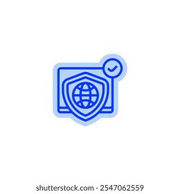 Web security line icon. linear style sign for mobile concept and web design. Outline vector icon.