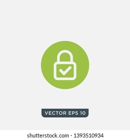 Web Security Lock Icon Design 