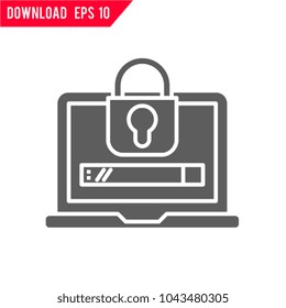 Web security vector icon