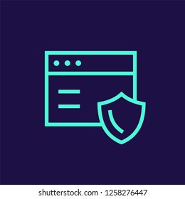Web security vector icon
