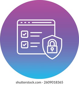 Web Security vector icon. Can be used for printing, mobile and web applications.