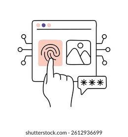 Web security Vector Style Illustrations 