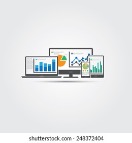 Web and SEO analytics concept - Illustration