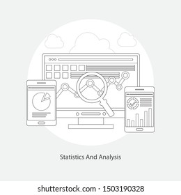 Web and SEO analytics concept-illustration