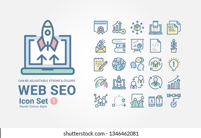 Colección de iconos de SEO Web