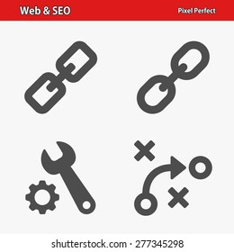 Web & SEO Icons. Professional, pixel perfect icons optimized for both large and small resolutions. EPS 8 format. Designed at 32 x 32 pixels.