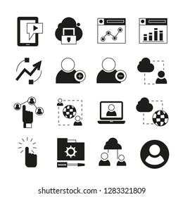 web and seo icons set