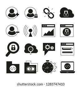 web and seo icons set