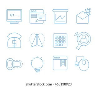web and seo icons set for web and mobile UI