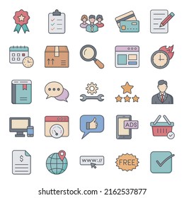 Web and SEO vector icon set