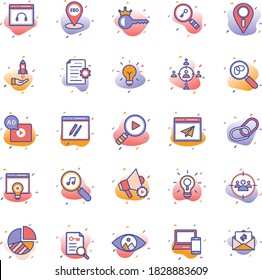 Web and SEO Vector icons set every single icon can easily modify or edit
