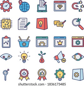 Web and SEO Vector icons set every single icon can easily modify or edit
